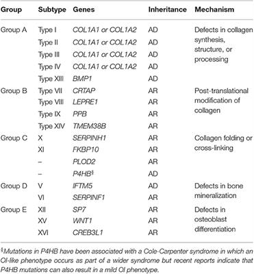 Management of Osteogenesis Imperfecta